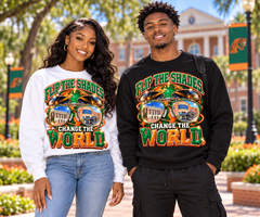 Flip the Shades. Change the World. HBCU Sweatshirt