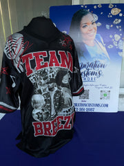 BREEZY BOWL GLITTER JERSEY- BLUE