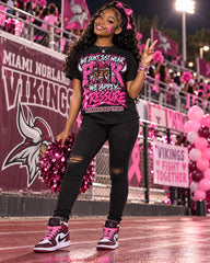 Miami Norland Vikings We Apply Pressure breast cancer awareness spirit tee